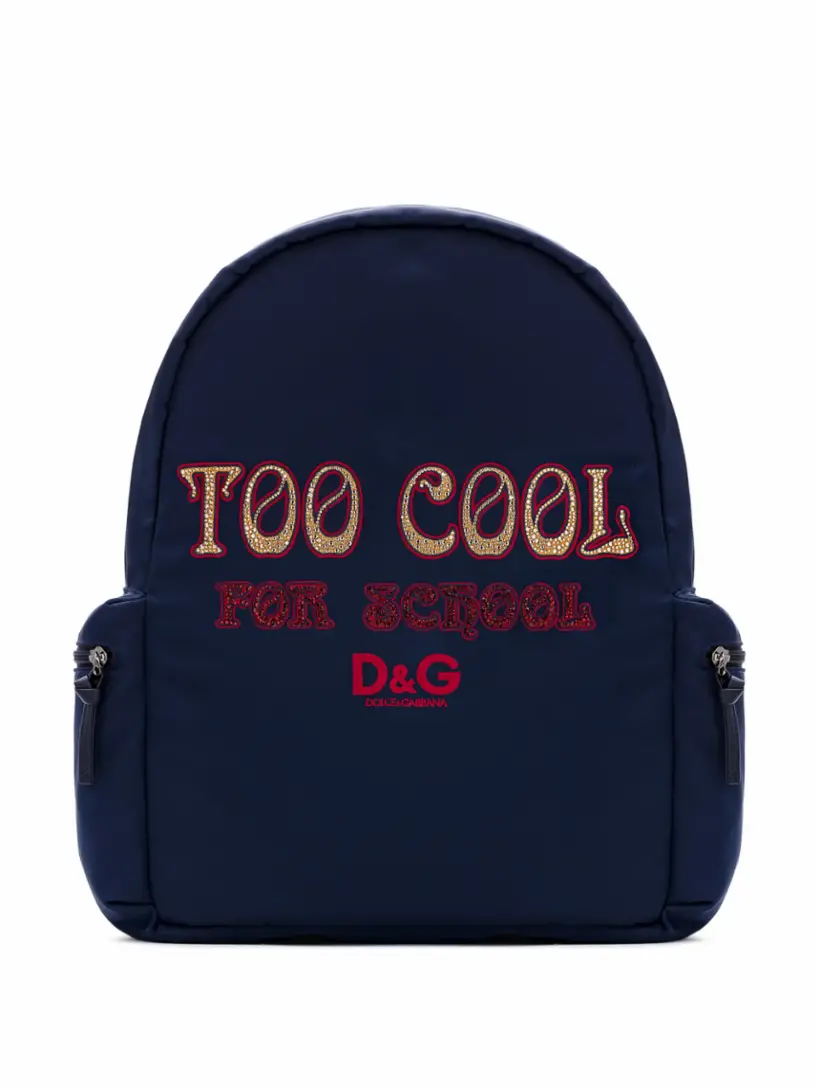 

Текстильный рюкзак с логотипом Dolce&Gabbana, тёмно-синий