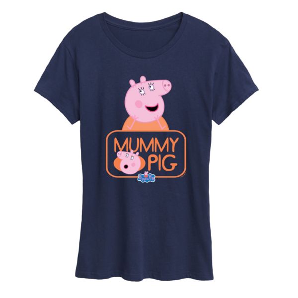 

Женская футболка с принтом "Мама Свинка" из мультфильма "Свинка Пеппа" Licensed Character, синий