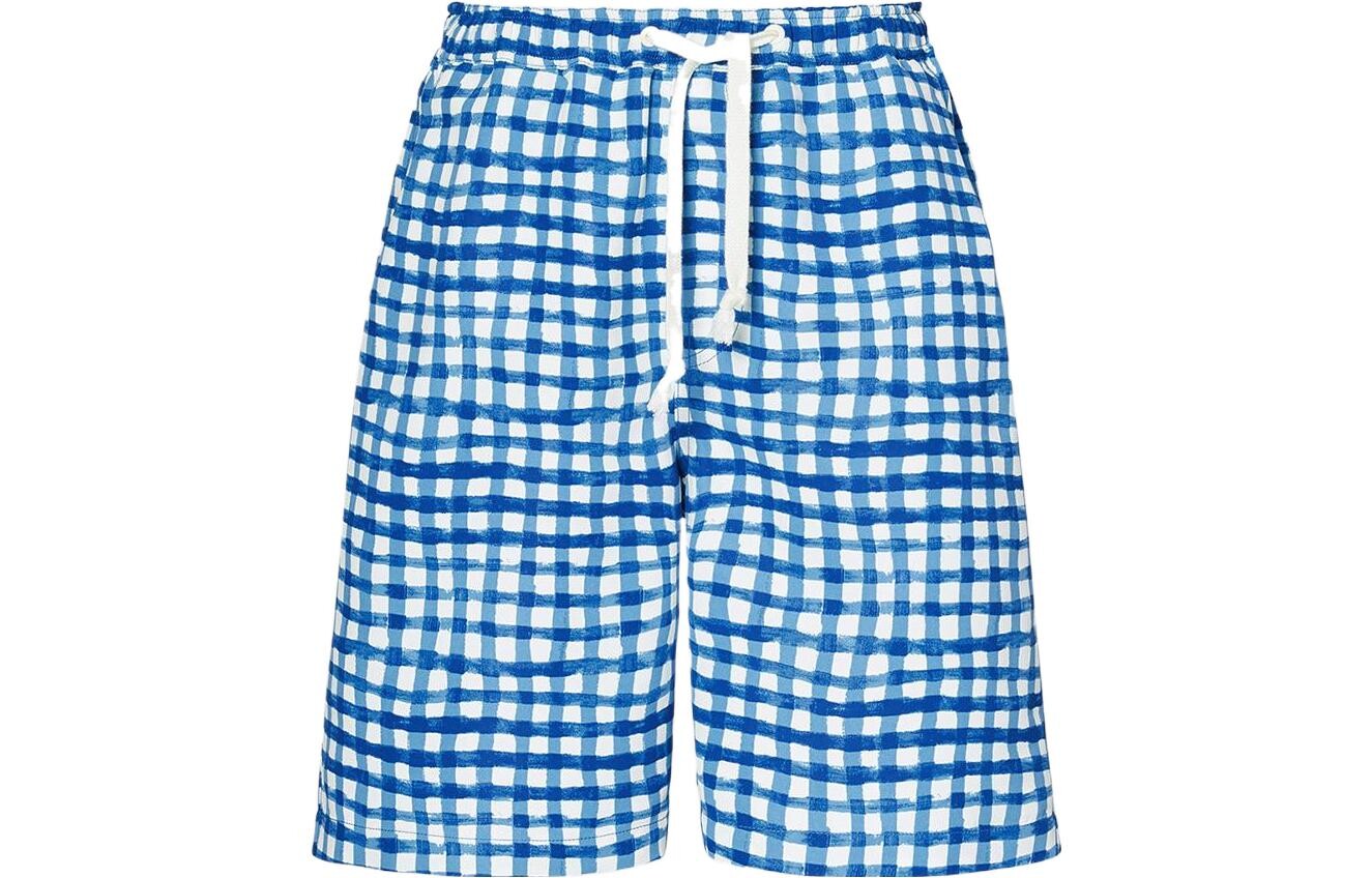 

Marni Marni Co-Branding Повседневные шорты унисекс королевского синего цвета Uniqlo, синий