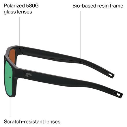 

Поляризованные солнцезащитные очки Spearo 580G Costa, цвет Blackout Frame/Green Mirror