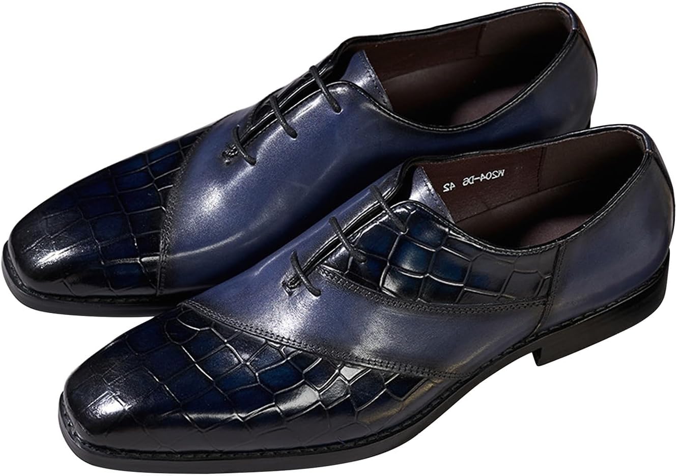 

Мужские туфли-оксфорды из натуральной кожи для официального стиля Santimon, темно-синий