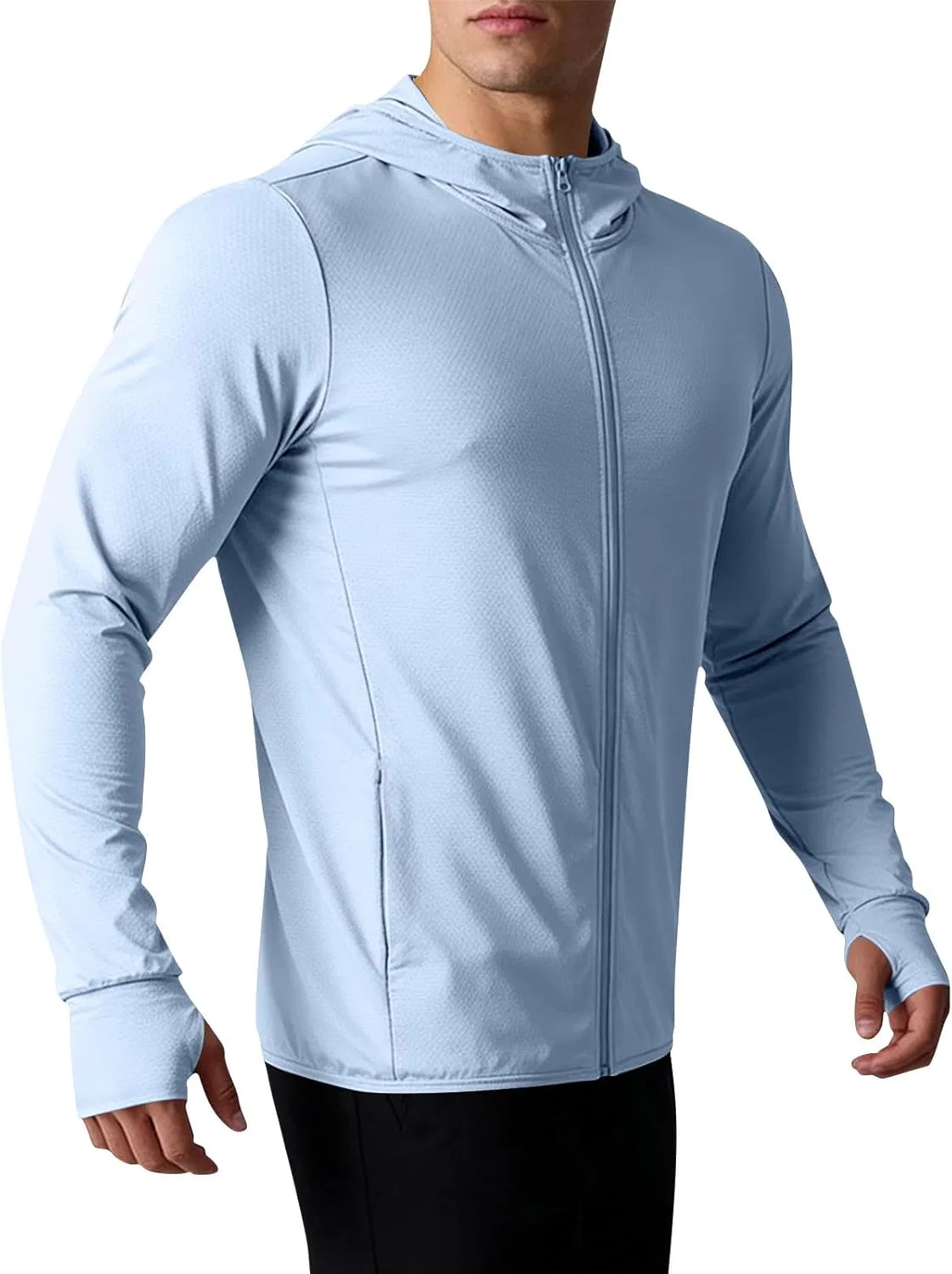 Мужская футболка с капюшоном UPF 50+, Generic, Light Blue