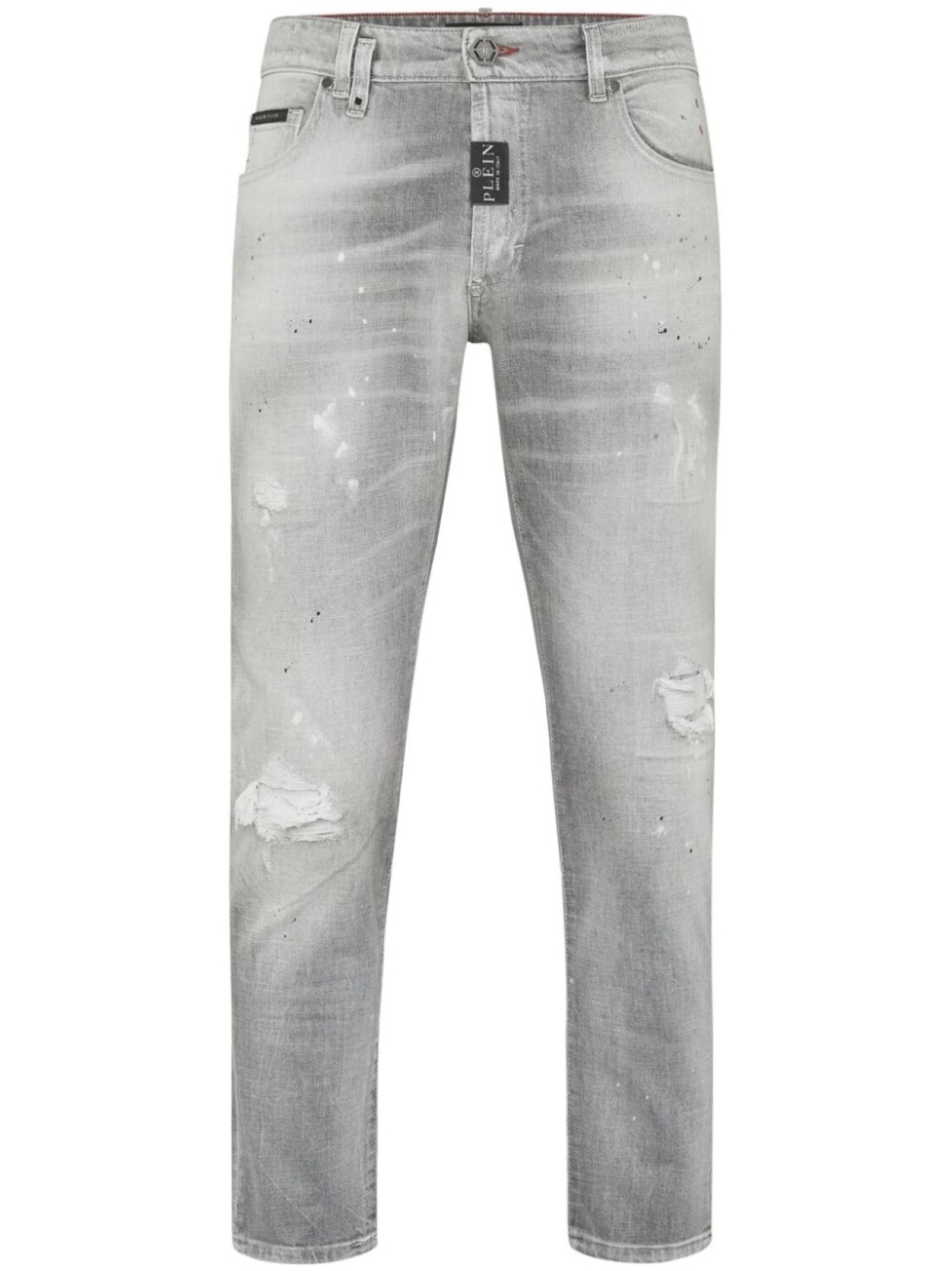 

Джинсы скинни Philipp Plein с логотипом, серый