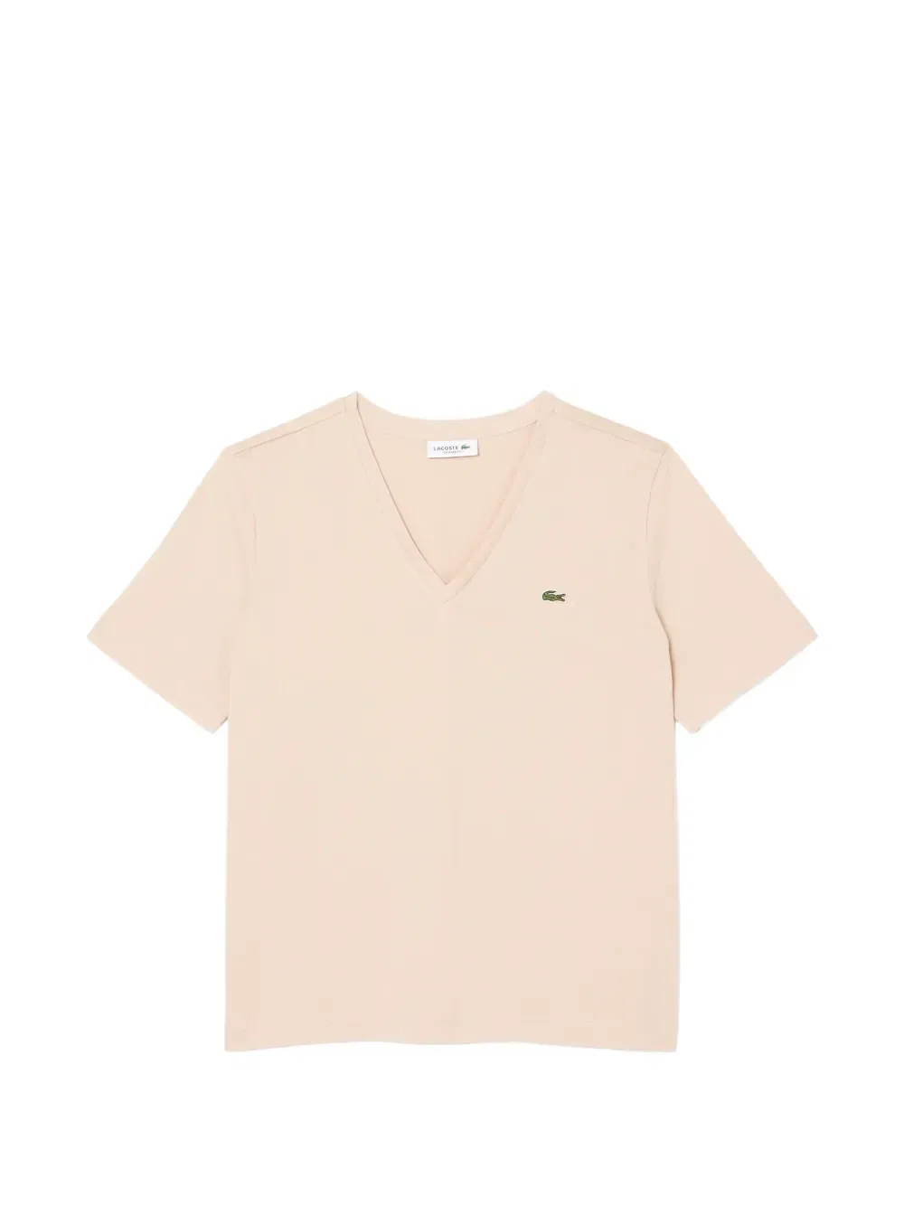 Футболка с V-образным вырезом Lacoste, бежевый