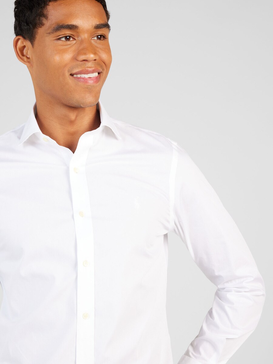 Повседневная рубашка Polo Ralph Lauren Slim fit Button Up Shirt, белый — фото 3