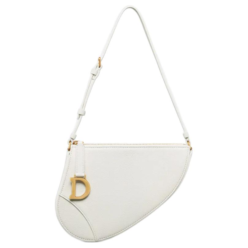 

DIOR Сумка через плечо из овчины женская молочно-белая