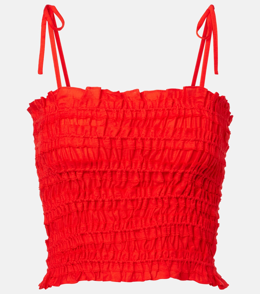 

Топ с защипами Tory Burch, Deep Poppy