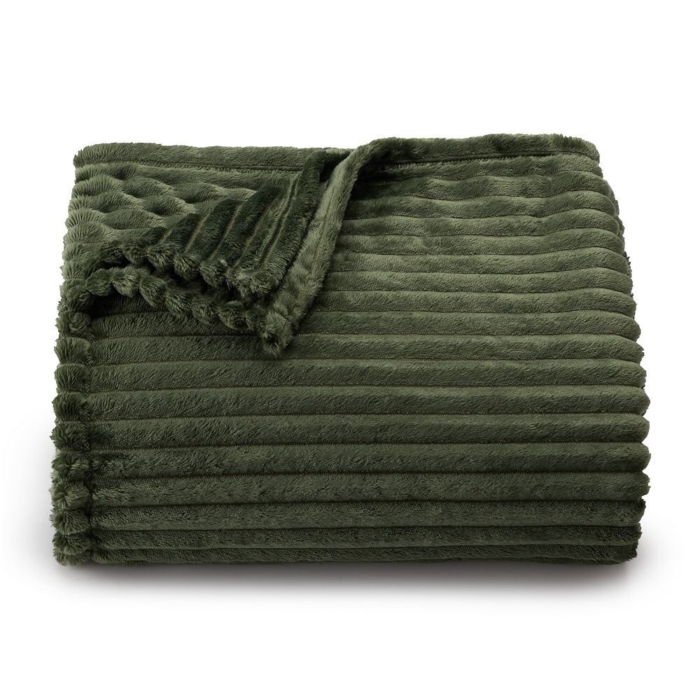 

Большой сверхмягкий плюшевый плед The ​​Big One The Big One, цвет Green Ribbed