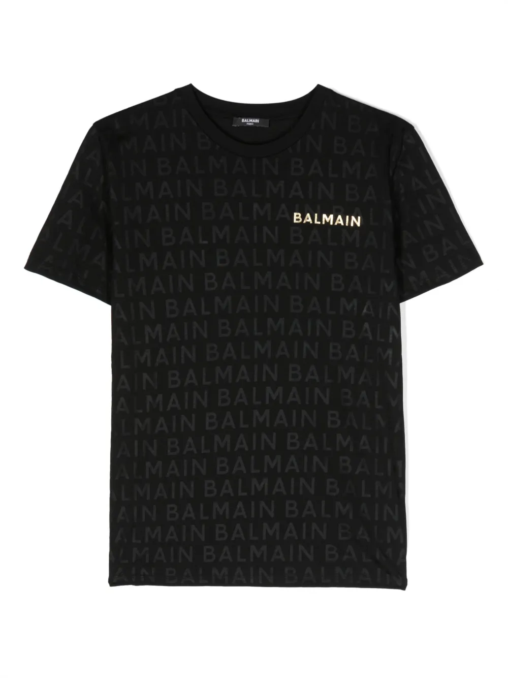 

Футболка с логотипом Balmain Kids, черный