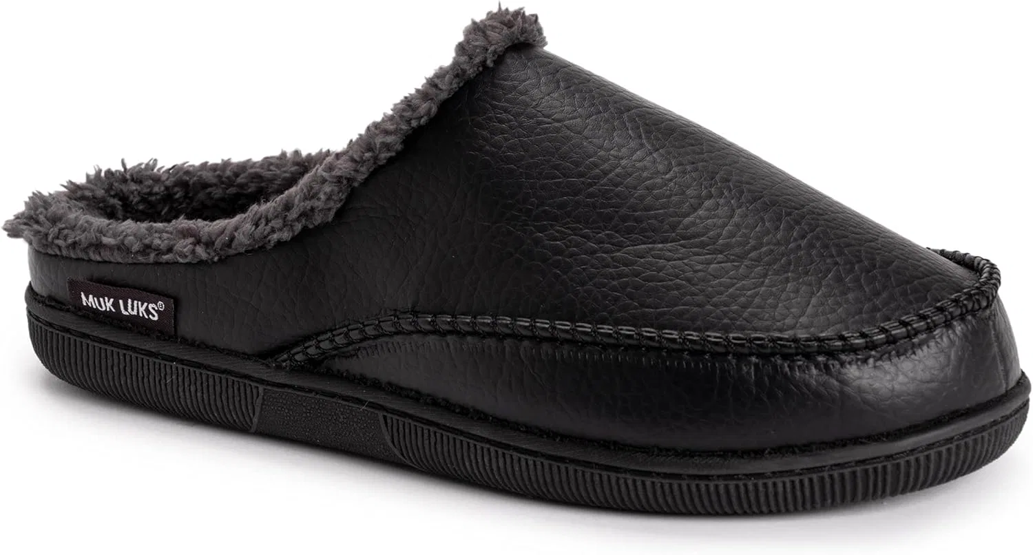 Тапочки из кожзама MUK LUKS, черный
