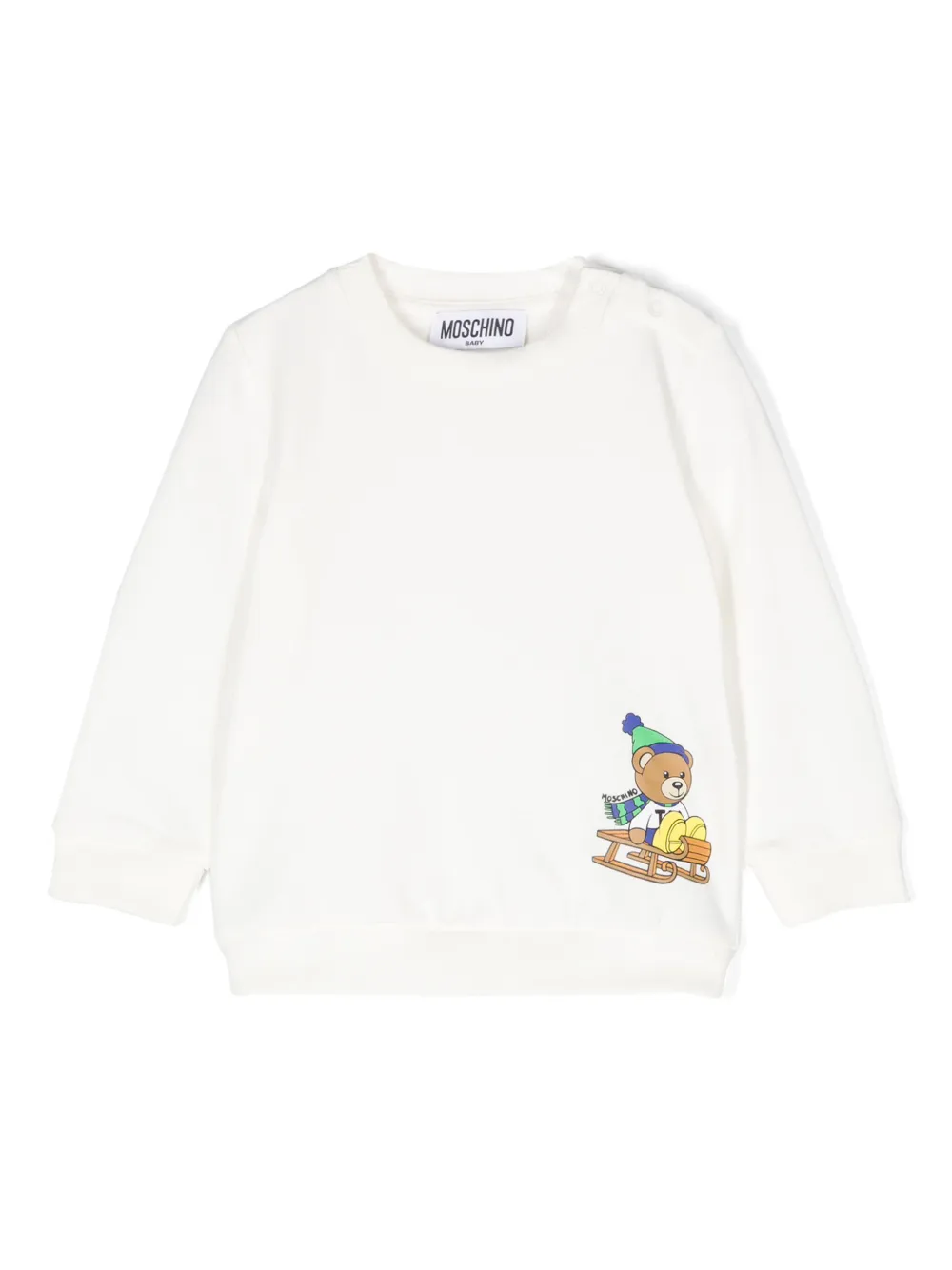 

Толстовка с принтом Moschino Kids, белый