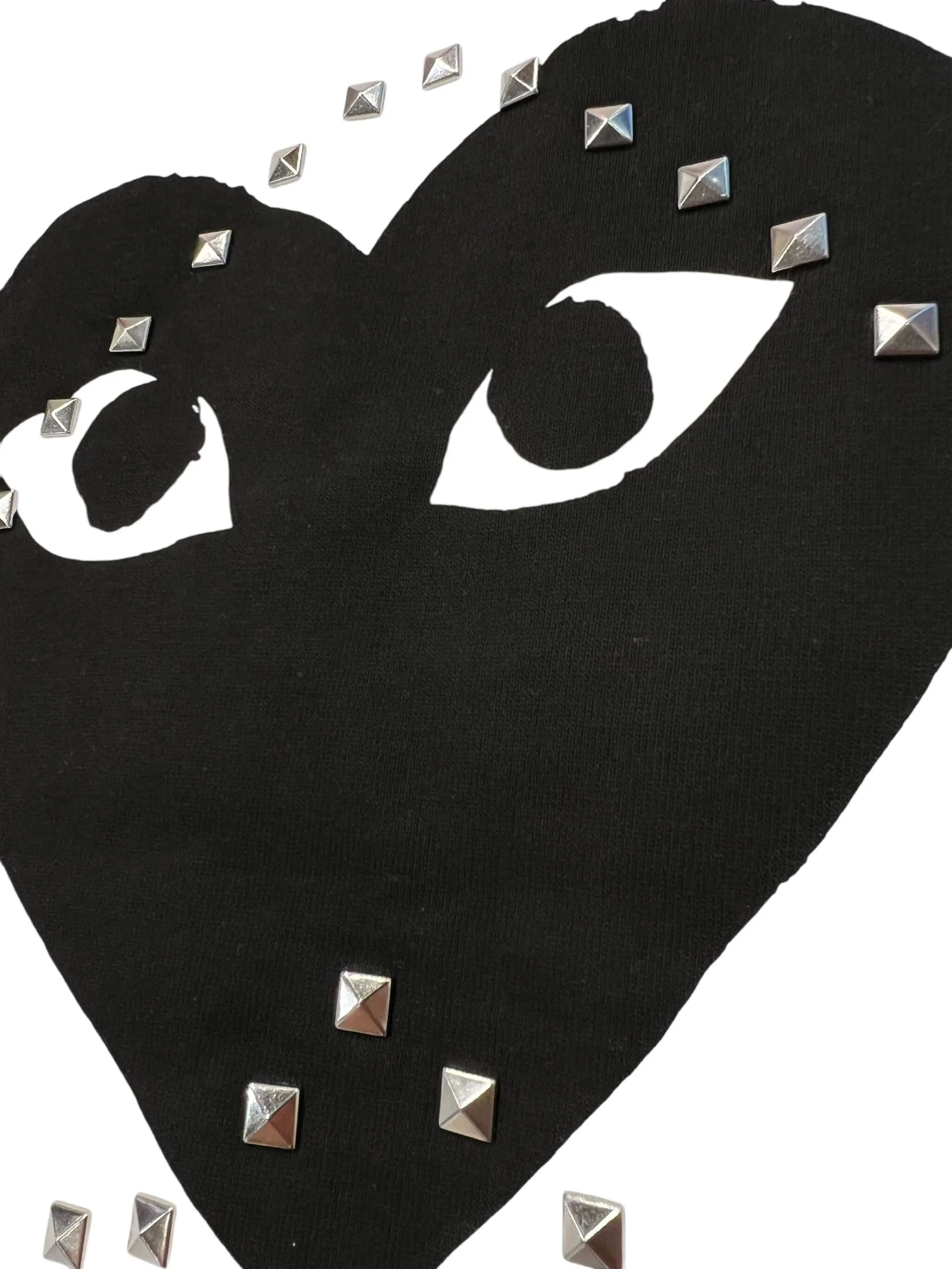 Футболка с логотипом и заклепками Comme Des Garçons Play, белый — фото 2