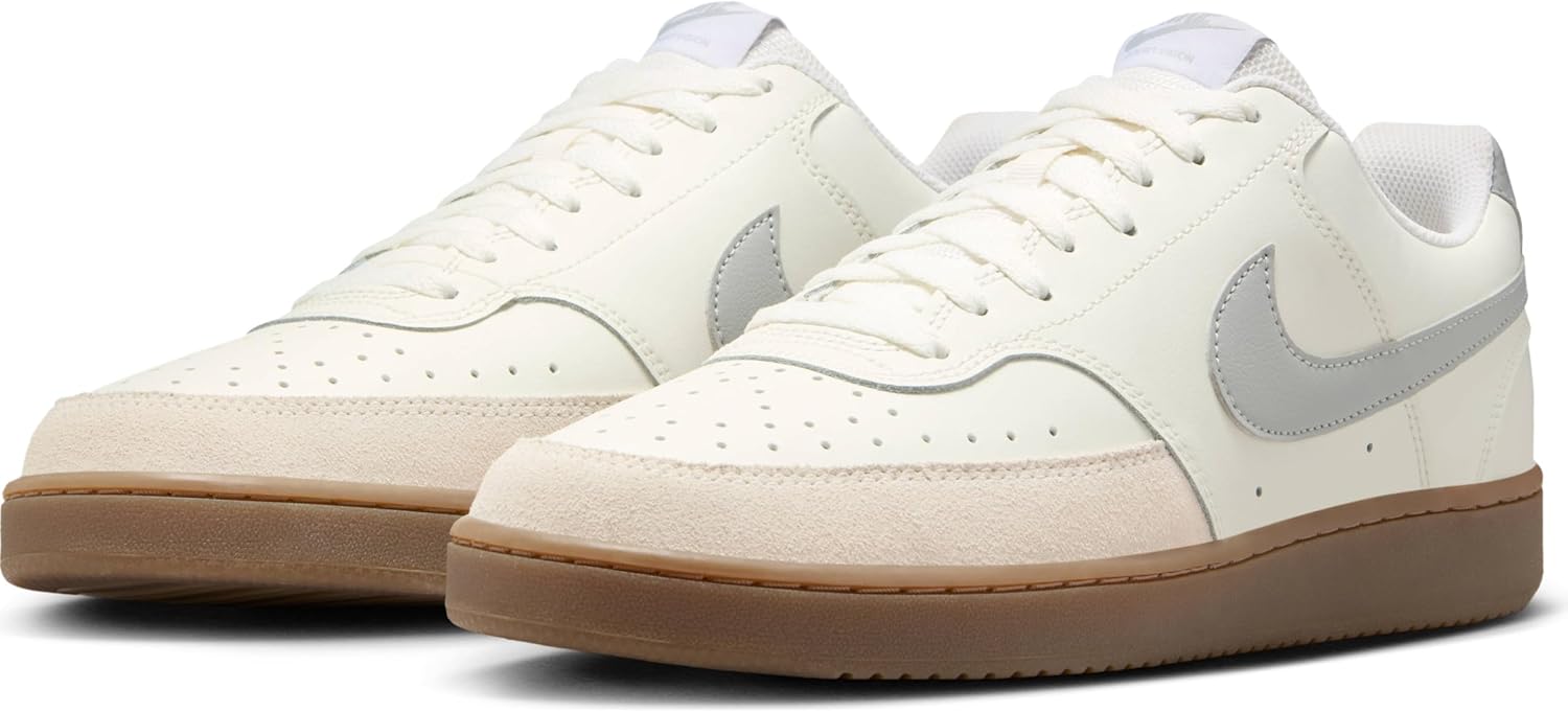 Мужские кроссовки Nike Court Vision Low, белый/коричневый/серый/светло-серый/светло-коричневый — фото 2