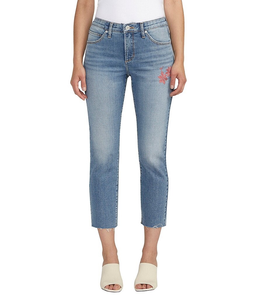 

Джинсы Jag Рубиновые прямые укороченные джинсы со средней посадкой Jag Jeans, синий