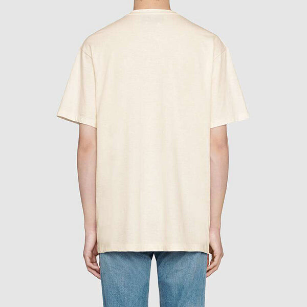 Футболка GUCCI x Disney Year Of The Rat Limited Mickey Printed Retro For Men Beige, цвет creamy — фото 3
