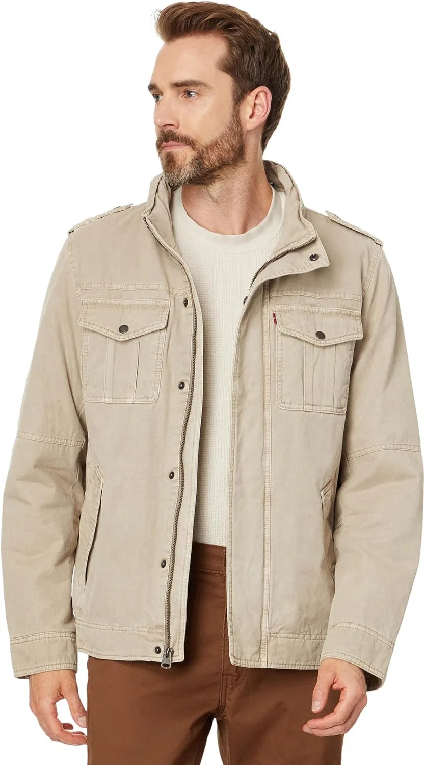 Куртка военная джинсовая Levi's, Stone/Sherpa Lined — фото 2