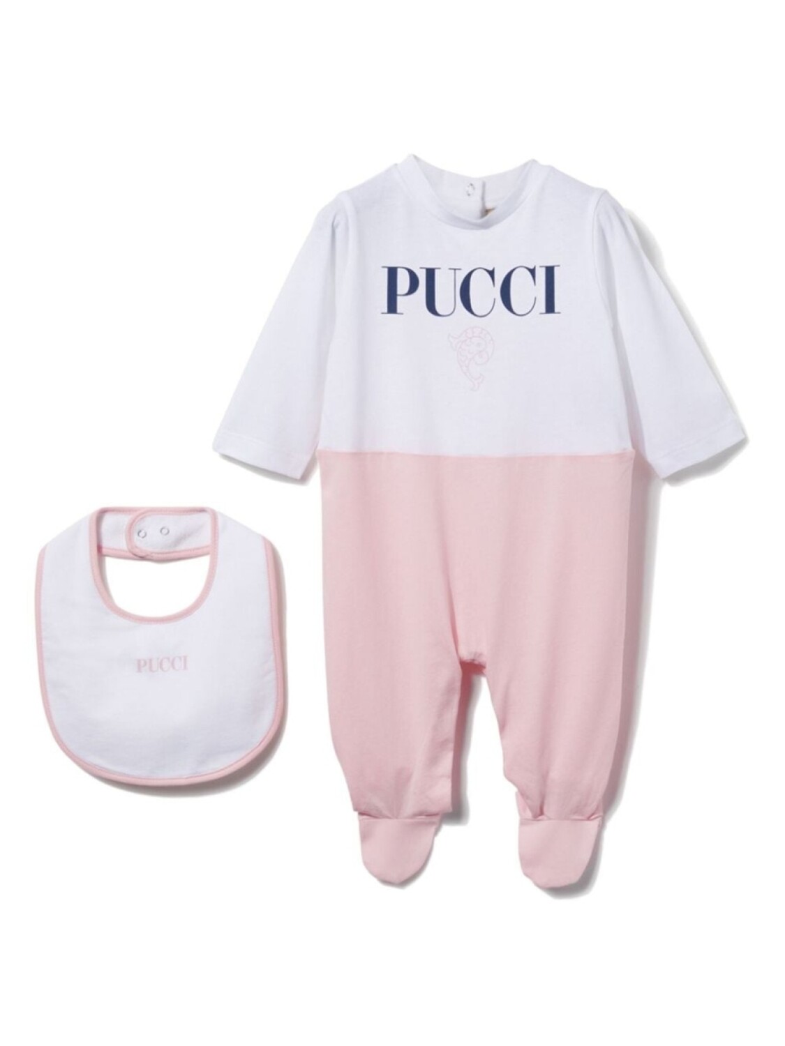 

PUCCI Junior комплект для новорожденного с логотипом, белый