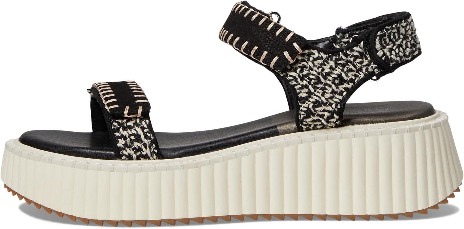 Сандалии на плоской подошве Debra Dolce Vita, цвет Black/White Nubuck — фото 4