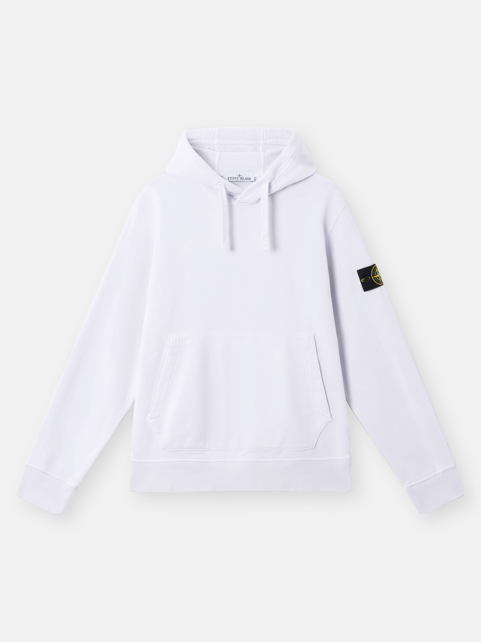 

Толстовка прямого кроя с капюшоном и карманом-кенгуру Stone Island 6100062 ORGANIC COTTON FLEECE, белый