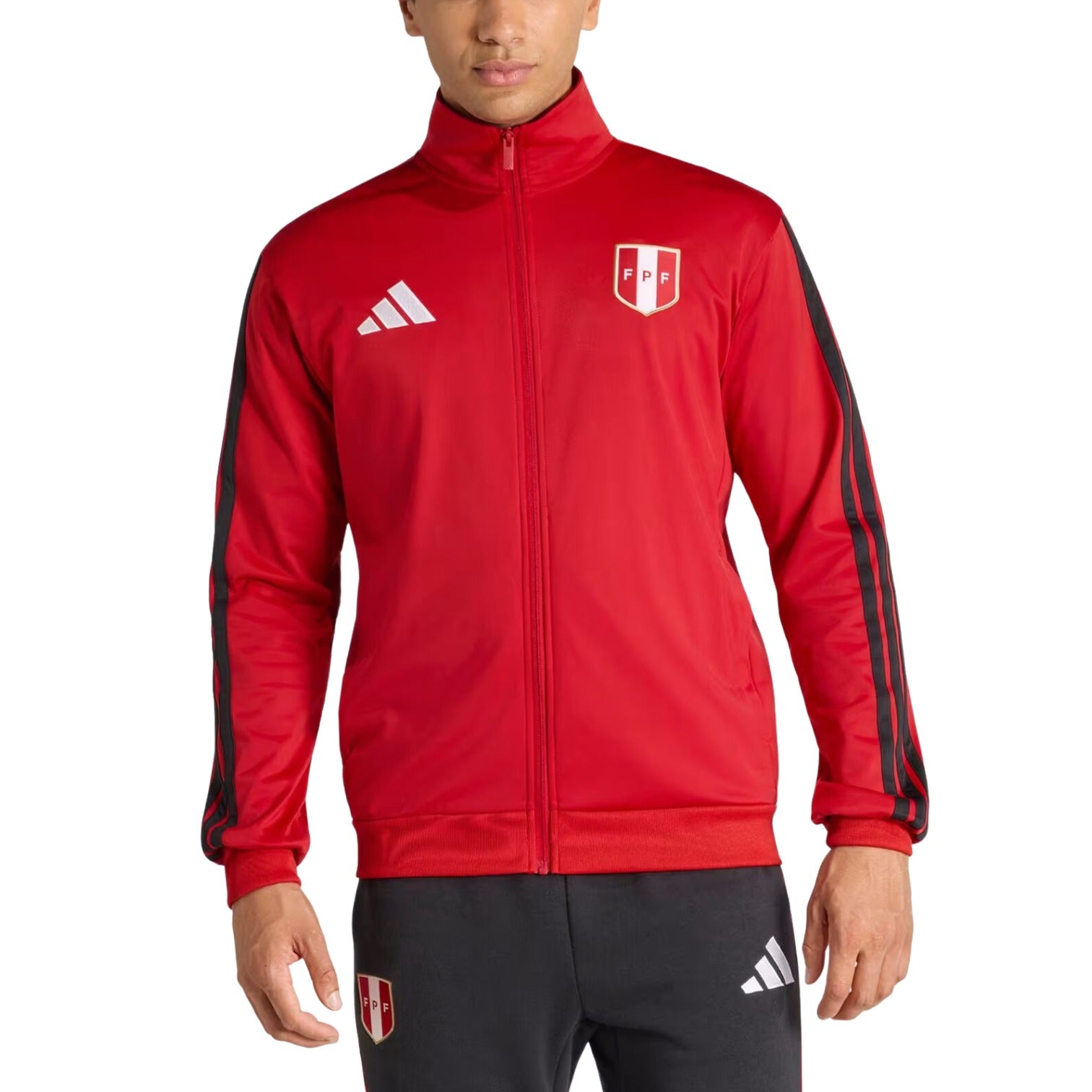 Спортивная футболка Adidas Peru DNA Track Top 'Team Power Red 2' — фото 2