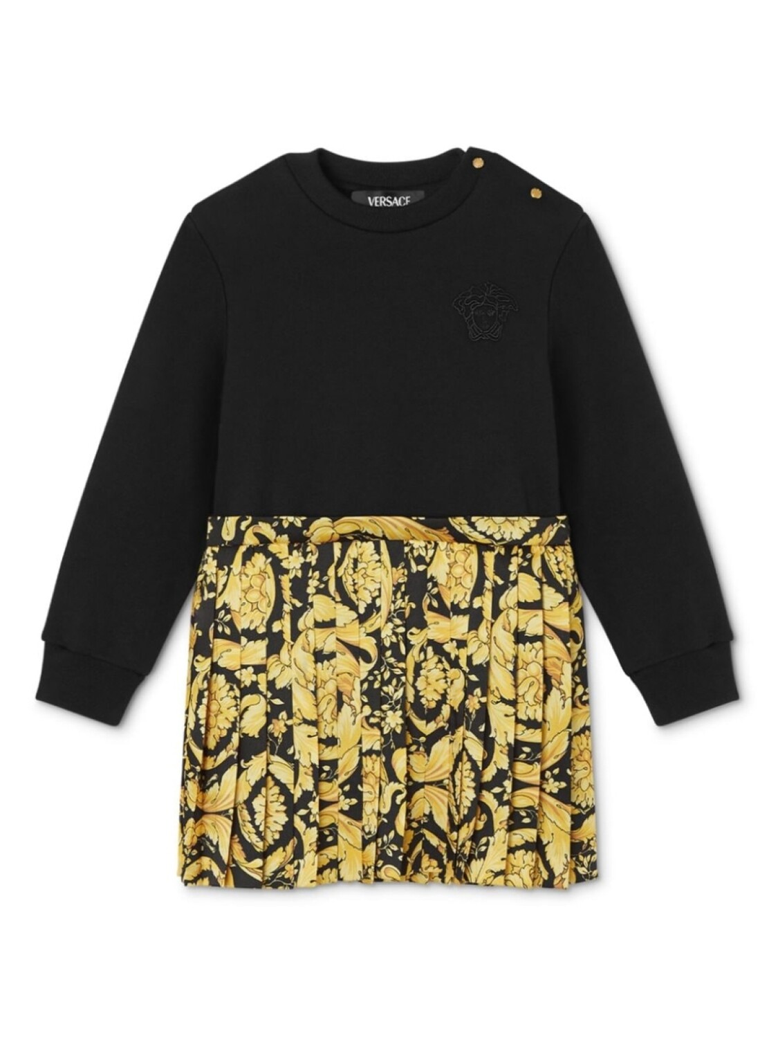 

Versace Kids платье с принтом Barocco, черный