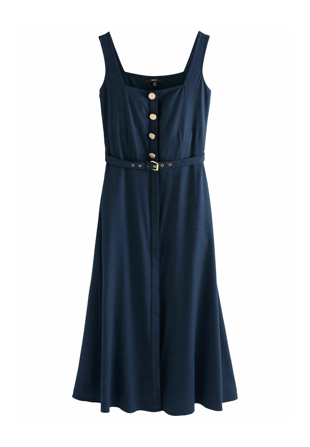 

Платье-рубашка REGULAR FIT - BELTED SQUARE NECK MIDI Next, синий