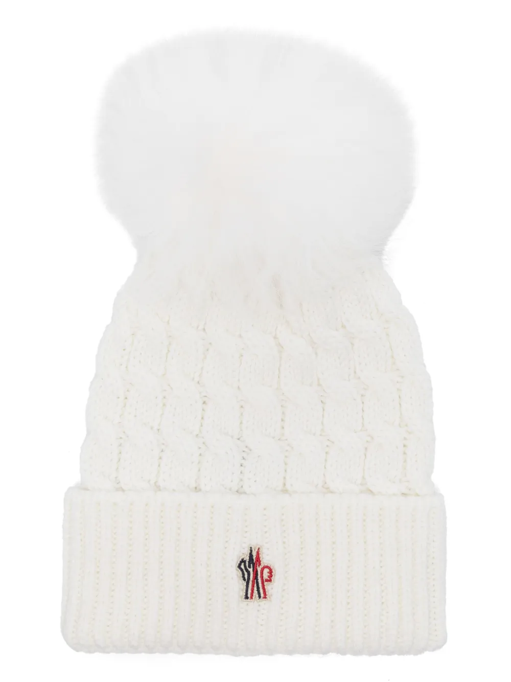 

Шапка бини с помпоном Moncler Grenoble, белый