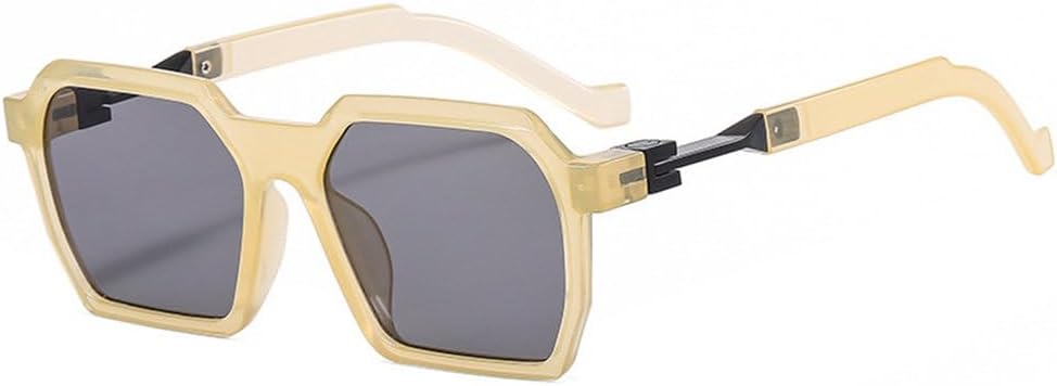 

Модные солнцезащитные очки Polygon для женщин, ретро-стиль, гелевые, цветные, UV400; для мужчин, трендовые, голубые и розовые солнцезащитные очки TYUVIVO, Jelly Beige Grey