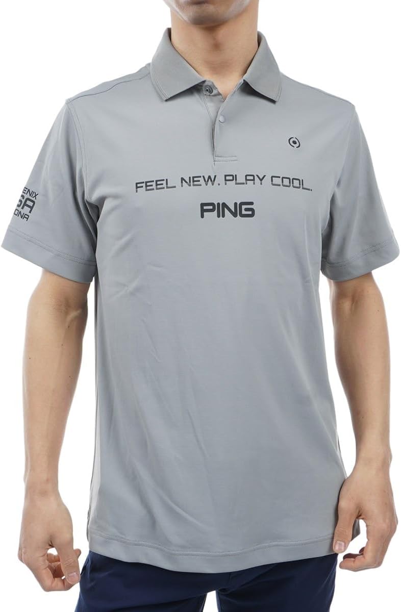 

Мужская поло-рубашка с коротким рукавом Pin Apparel 621-4160309 (Saray Tech: легкая, быстросохнущая), для гольфа, 020grey Ping, серый