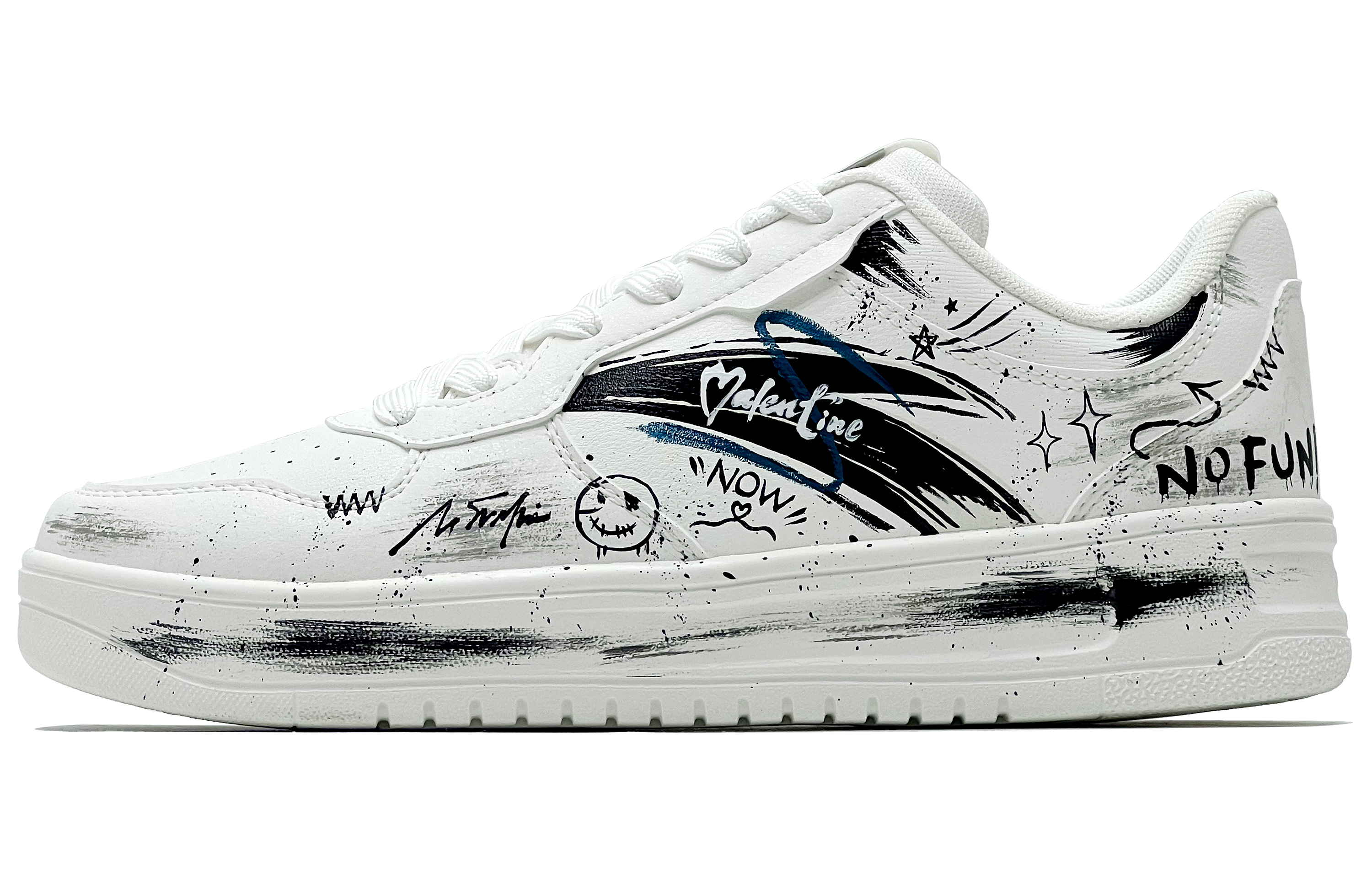 

расслабленные устойчивые к истиранию нескользящие низкие скейтборд кроссовки men's ANTA, белый черный