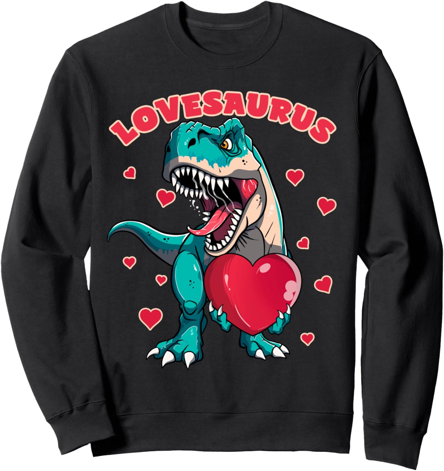 

Толстовка для мальчиков и мужчин с изображением динозавра Тираннозавра Лавзавра ко Дню святого Валентина в форме сердца T-Rex Lovesaurus Valentines Day, черный
