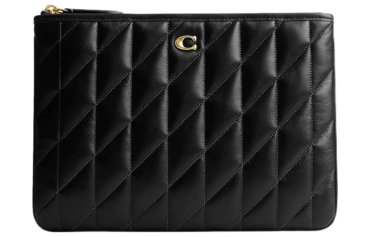 

COACH Кожаный клатч для женщин черный