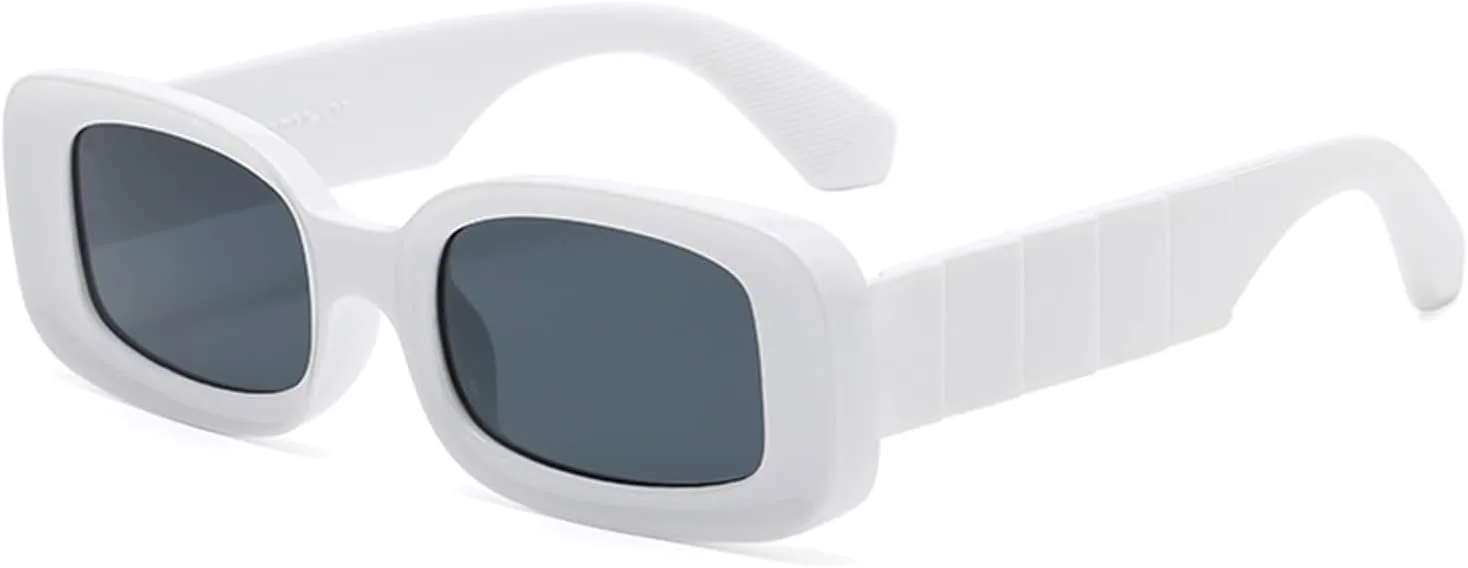 

Квадратные женские солнцезащитные очки для отдыха и пляжа, для занятий спортом на открытом воздухе, с маленькой оправой, для поездок на работу Generic, White