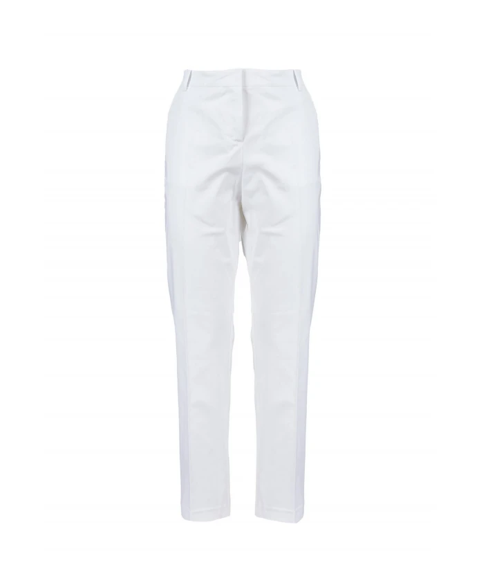 

Брюки облегающего кроя с декоративными швами. Pinko, белый