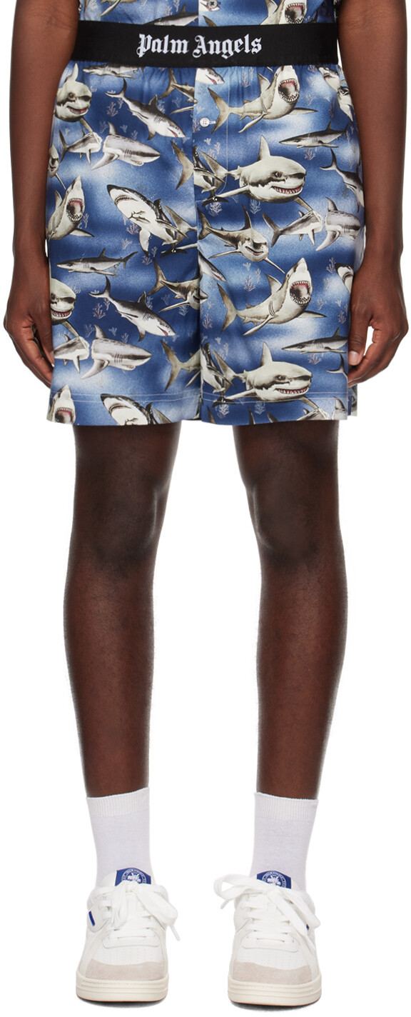 

Синие шорты Palm Angels Sharks