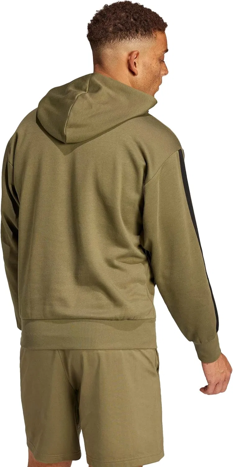 Толстовка мужская adidas, цвет Olive Strata/Black — фото 3