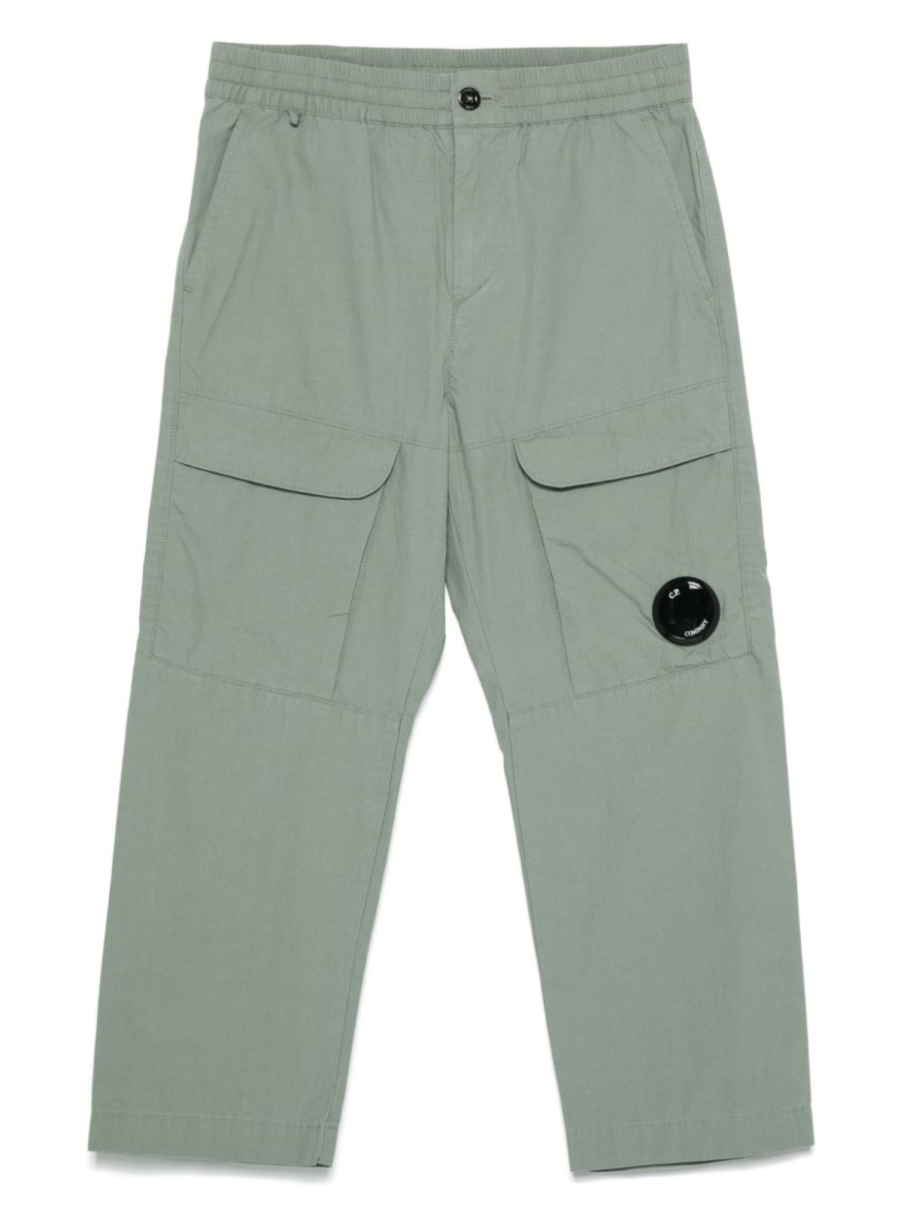 

C.P. Company Kids брюки карго с декором Lens, зеленый