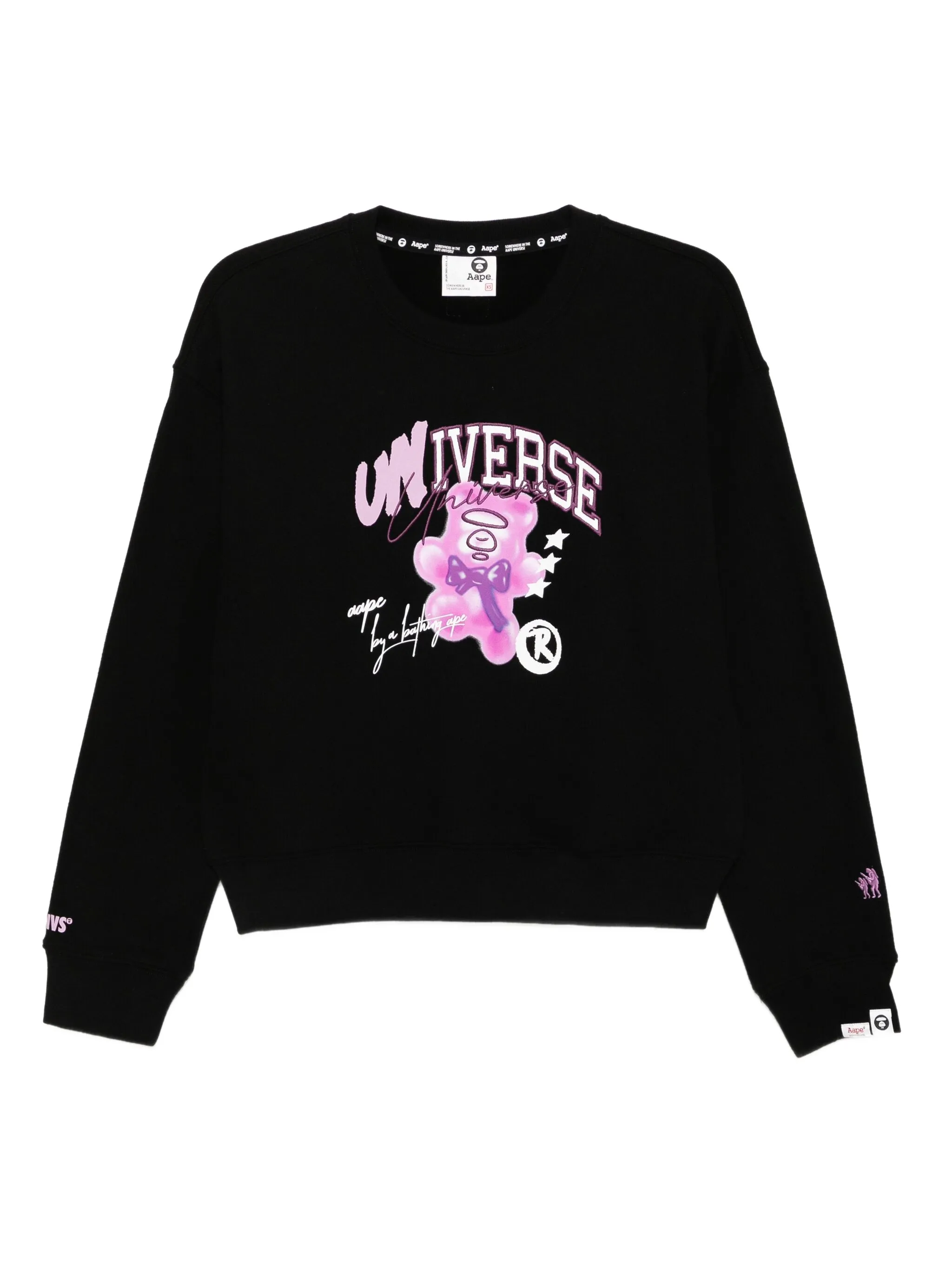

Толстовка с графичным принтом Aape By A Bathing Ape, черный