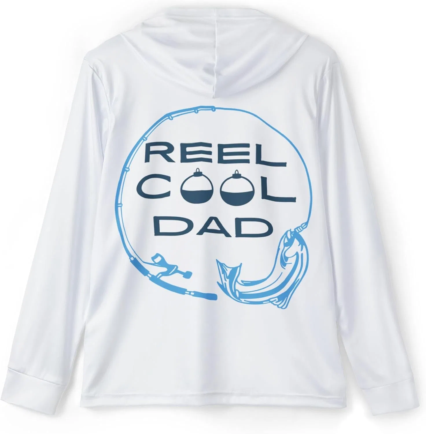 Толстовка с длинными рукавами Reel Cool Dad Fishing с защитой от УФ-излучения для папы — фото 3