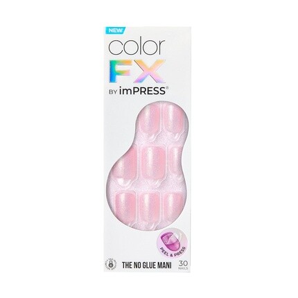 

KISS imPRESS No Glue Mani Press-On Nails Color FX Pop Star Светло-розовый Короткий размер Squoval Форма Включает 30 подушечек для подготовки ногтей Инструкции 1 маникюрный карандаш 1 мини-пилочка