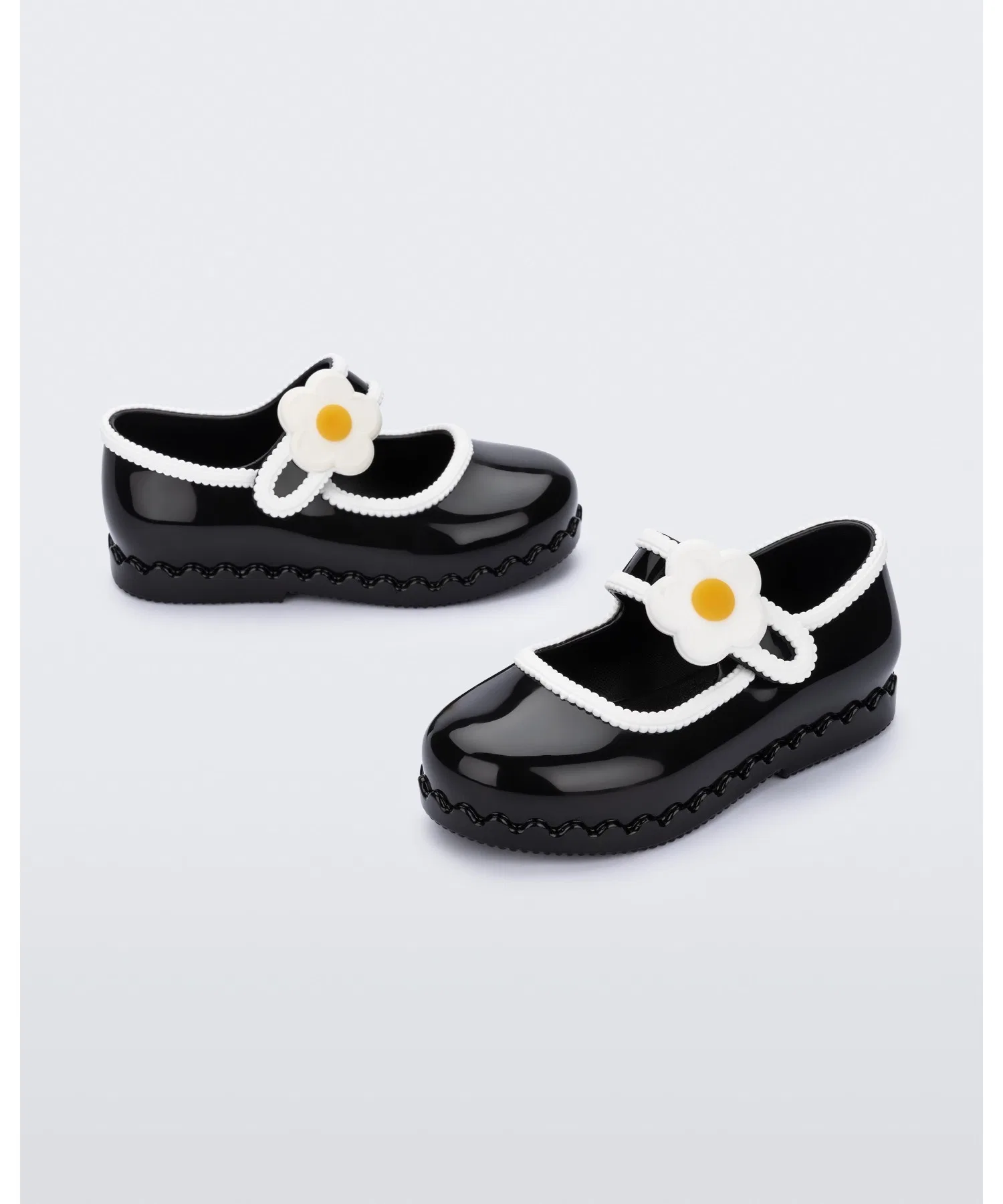 Детские балетки Melissa Hip Ballerina BB чёрно-белые