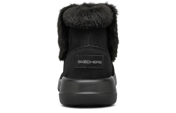 Женские ботинки Skechers зимние с мехом, черный — фото 4