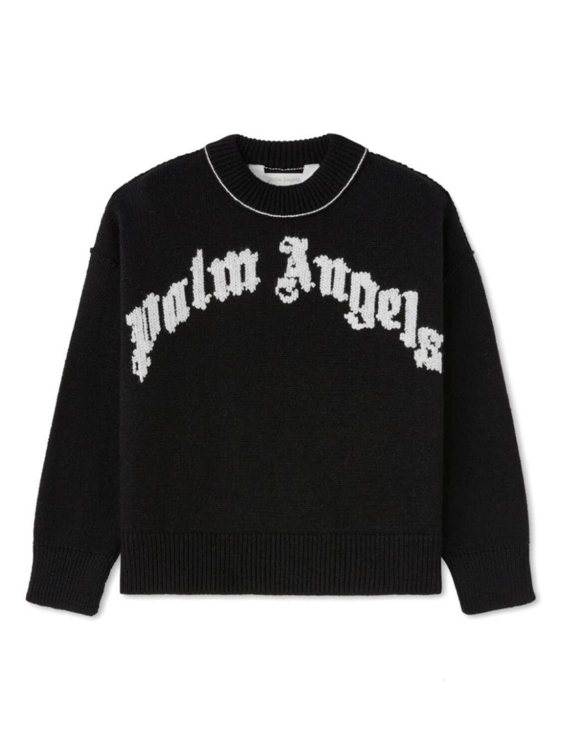 

Palm Angels Kids джемпер Curved Logo, черный