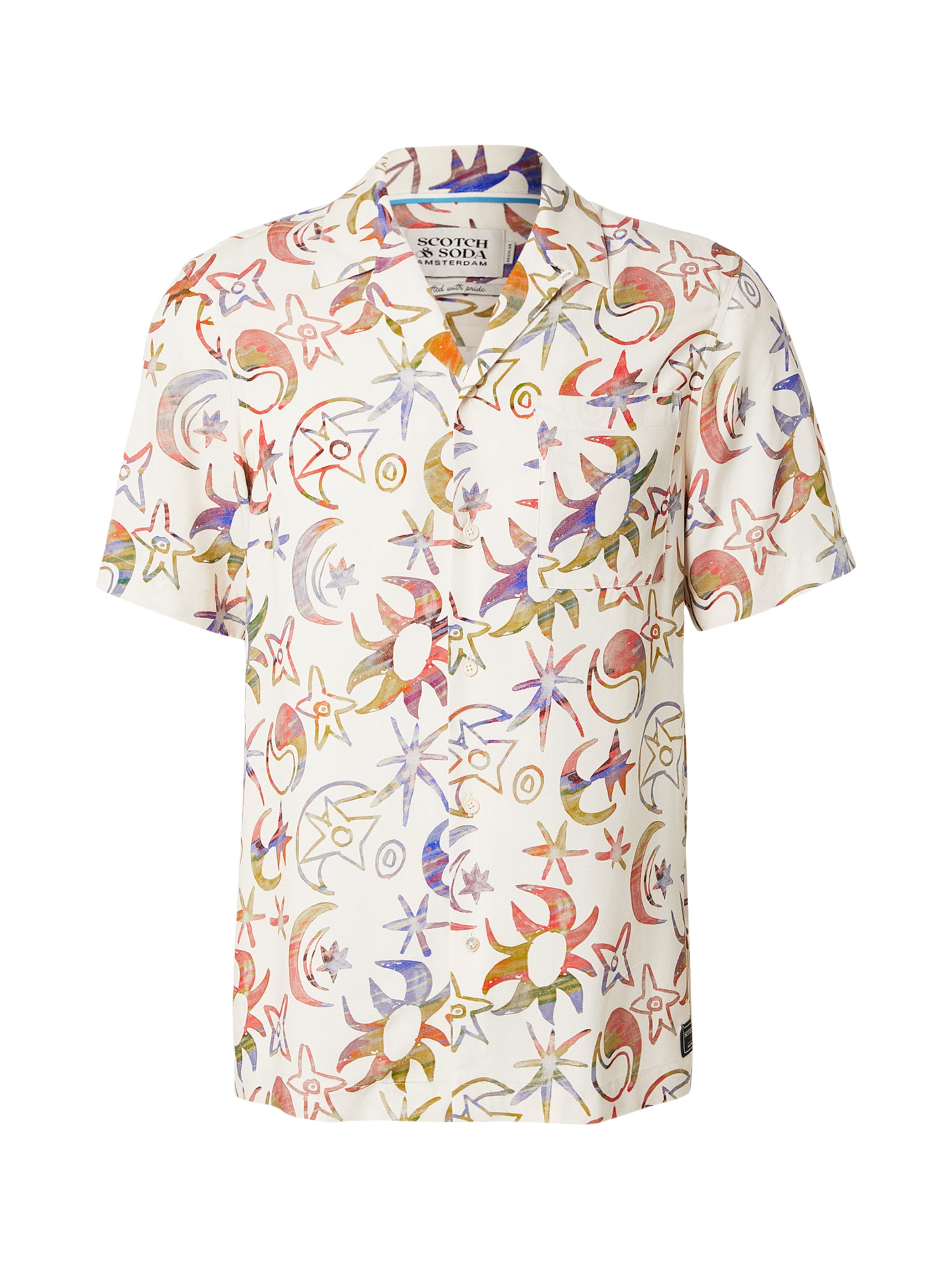 

SCOTCH & SODA Рубашка на пуговицах Regular fit в светло-желтом цвете