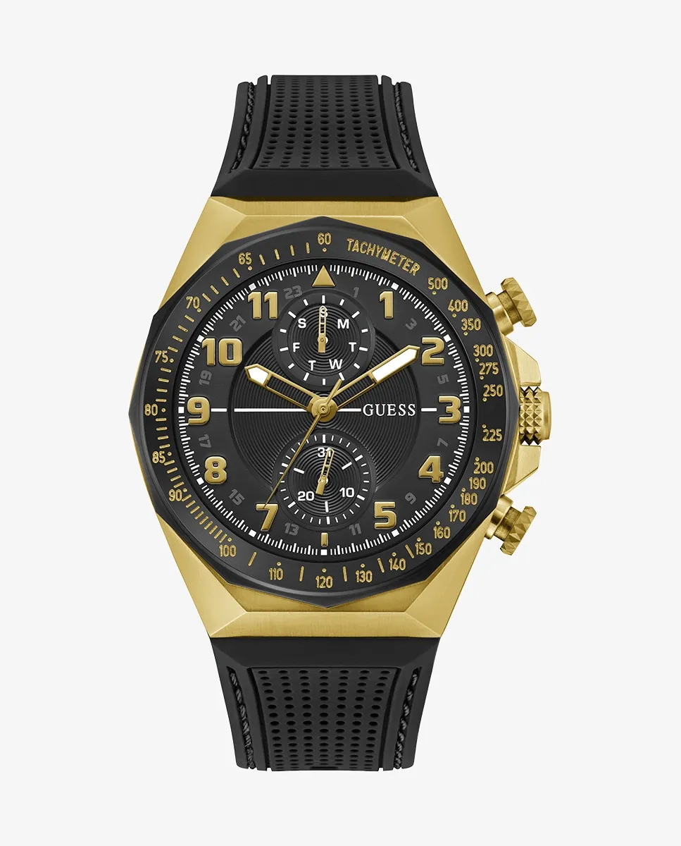 

Мужские часы D1 GW0902G1 с силиконовым и черным ремешком Guess, черный