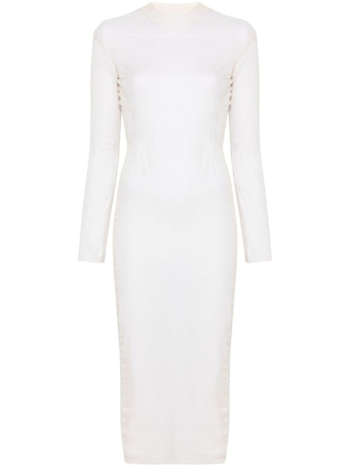 

Mugler полупрозрачное платье макси, серый