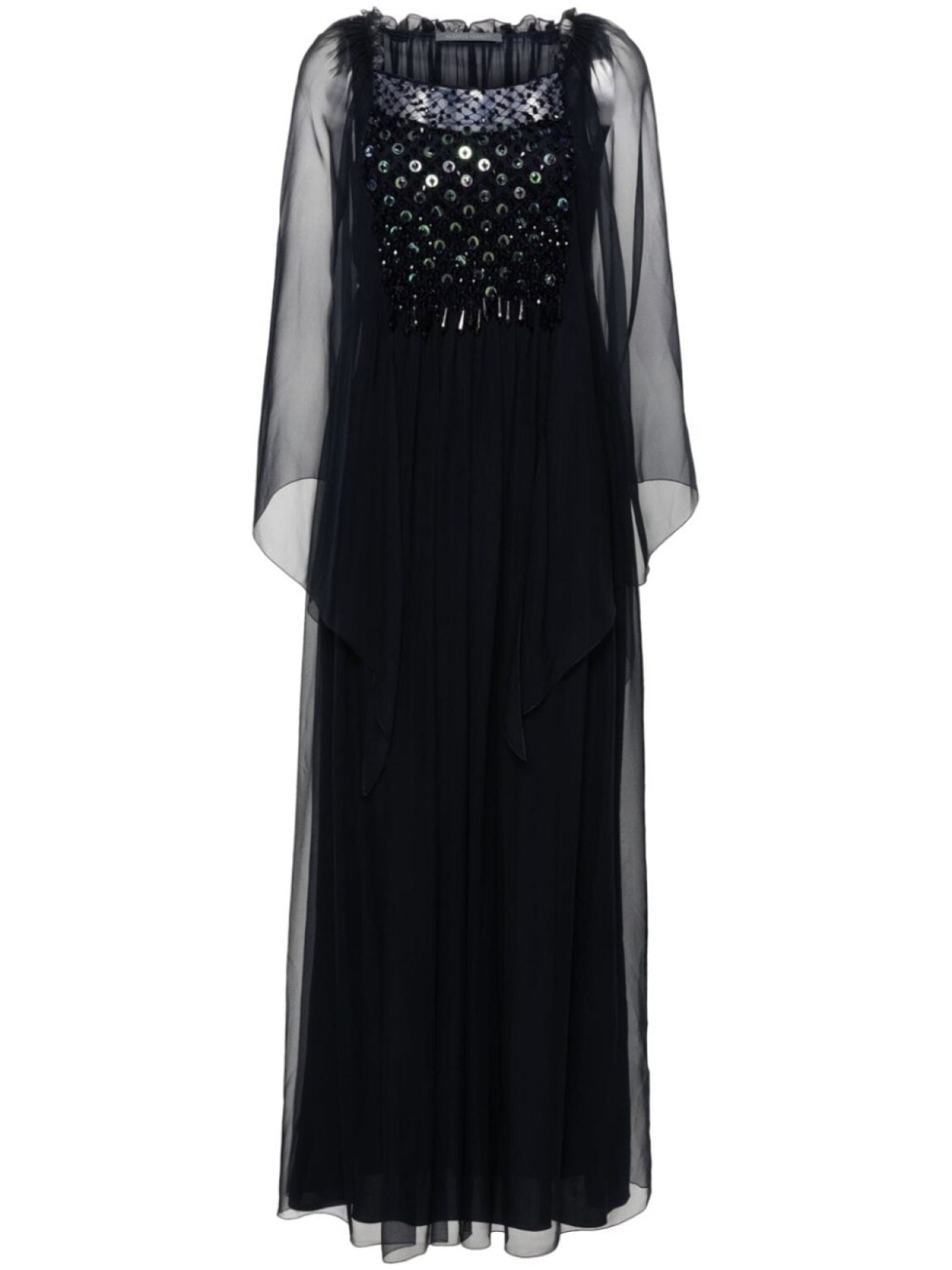 

Alberta Ferretti платье макси с пайетками, синий