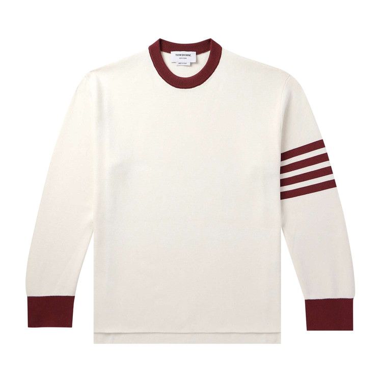

Пуловер Thom Browne Rugby Fit Milani Stitch Crew Neck Pullover 'White'