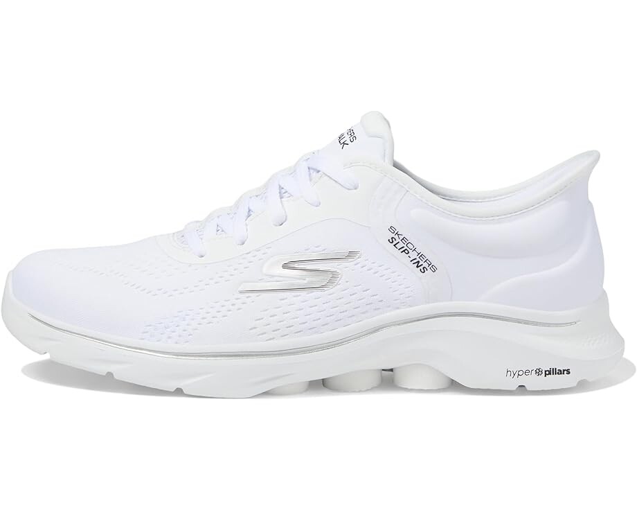 Кроссовки SKECHERS Performance Go Walk 7 Valin Hands Free Slip-Ins, цвет White/Black — фото 4
