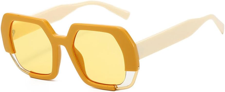 

Солнцезащитные очки для женщин с градиентным покрытием UV400, для мужчин с прозрачными линзами, для занятий спортом на открытом воздухе, бега и езды generic, Orange Beige Yellow